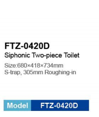 Siphonic Two-piece Toilet For Small Bath Room factory